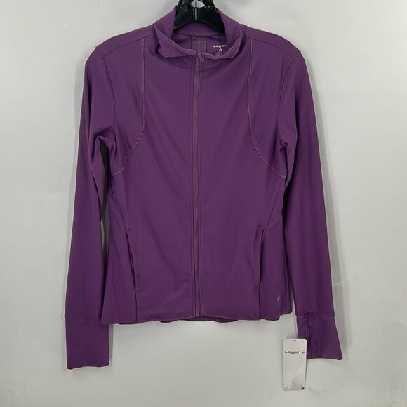 Layer 8 Women's  NWT Purple Full Zip Activewear Jacket Size Small - Picture 1 of 15